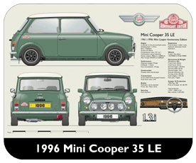 Mini Cooper S 35 LE 1996 Place Mat, Small